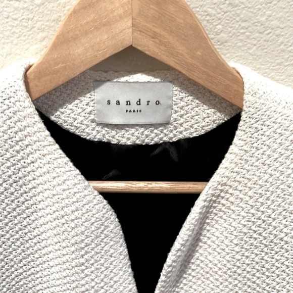 SANDRO Tweed Pattern Evening Jacket  EU 38 (US Women's Size 4-6) Medium - Picture 3 of 10